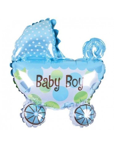 Balon foliowy wózek dla chłopca 460155 urodziny Baby Boy 80x67cm