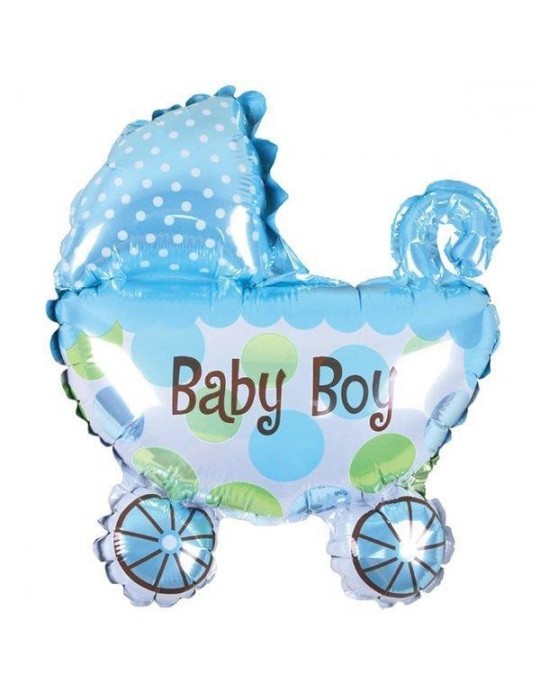 Balon foliowy wózek dla chłopca 460155 urodziny Baby Boy 80x67cm