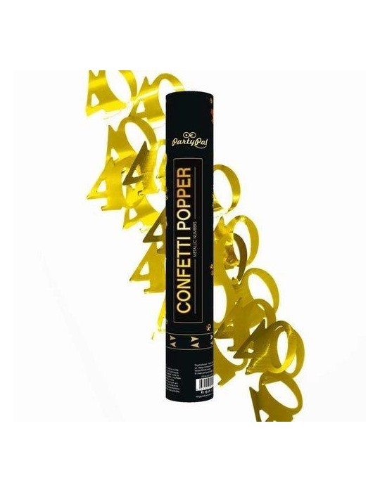 Tuba Konfetti cyfra 40 złote 512178 40cm