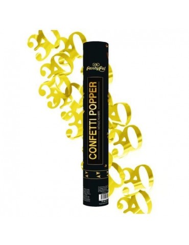 Tuba Konfetti cyfra 30 złote 512177 40cm