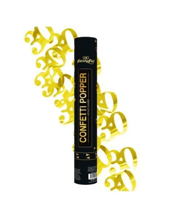 Tuba Konfetti cyfra 30 złote 512177 40cm