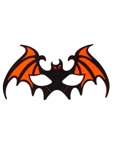 1Maska Nietoperz POMARAŃCZOWA 97522P Halloween