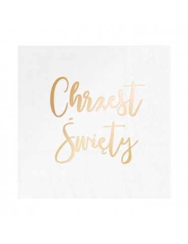 1Serwetki Białe Chrzest Święty 511483 Chrzciny 33 x 33cm 10szt