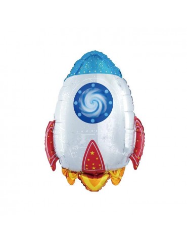 1Balon Foliowy Rakieta 128220 Kosmos Wszechświat Planety 56cm x 75cm ,
