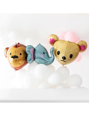 1Balon Foliowy Słoń Trójwymiarowy 128183 Słonik,Dżungla,Safari,ZOO 59cm x 51cm