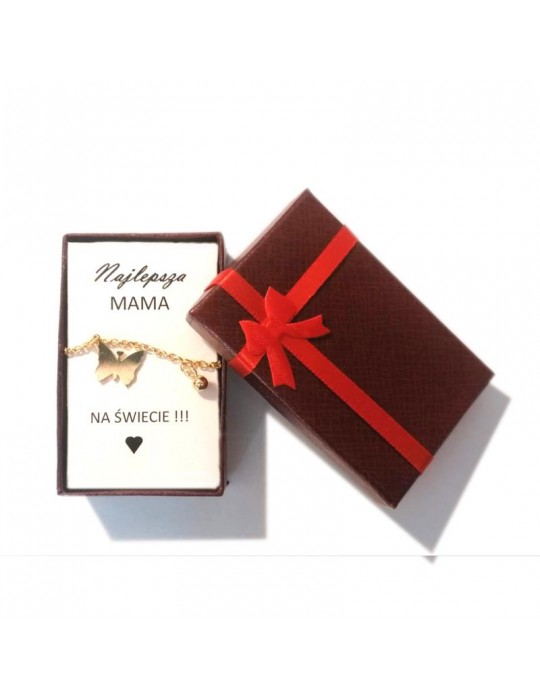 1Bransoletka Złota dla Mamy BZ01 Dzień Matki Urodziny Imieniny srebna