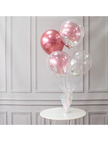 Ciężarek do Balonów z Patykami 511265 Opalizujący Obciążnik dekoracja balonowa na stół bukiet stojak