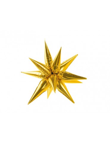 1Balon foliowy Gwiazda 3D, 70cm, złoty