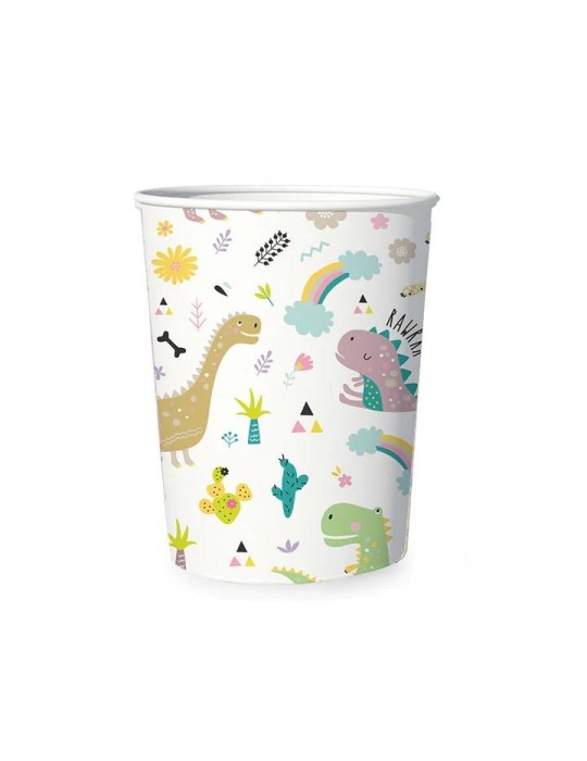 1Kubeczki urodzinowe dinozaury 510812 imprezowe party 6szt 220ml