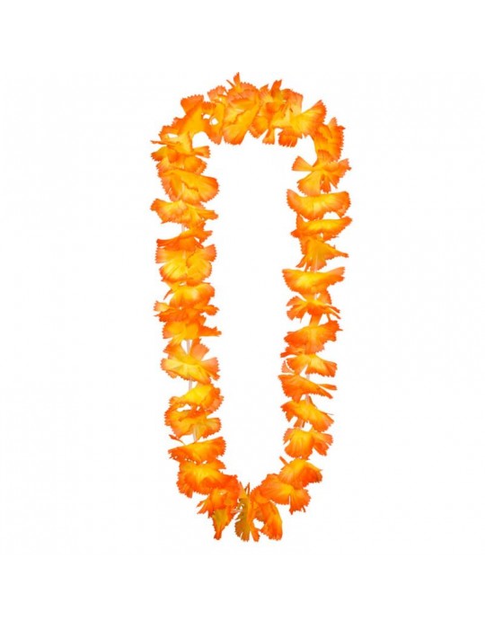 1Kwiaty Hawajskie Pomarańcz OLULU 52412P z różowym środkiem naszyjnik hawajski girlanda