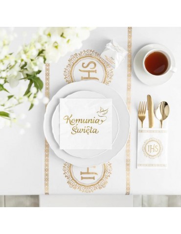 1Bieżnik Komunia Święta IHS 127568 Obrus na stół 5mx30cm