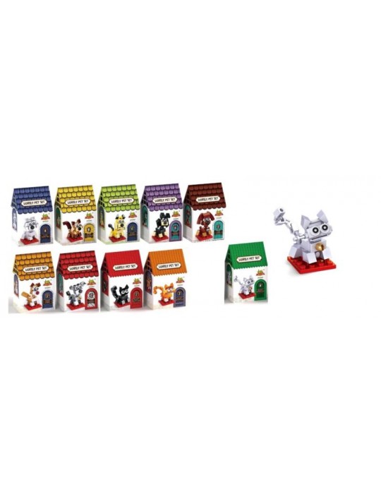 1Klocki Zwierzęta Kot Biały KLOH Domowe pupile