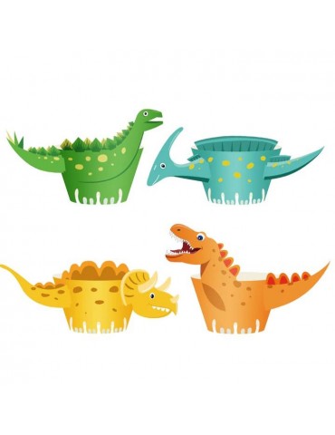 Papilotki do babeczek Dinozaury 512300 8 szt muffinki