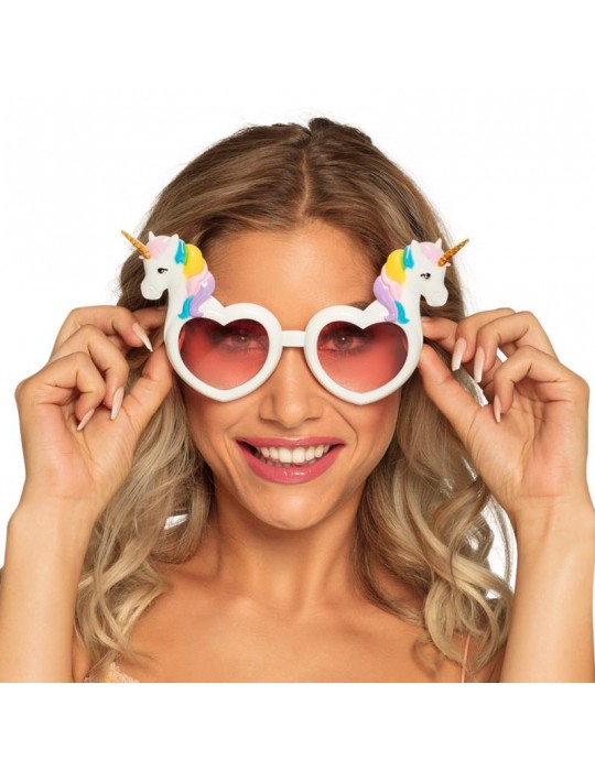 1Okulary Serca Jednorożec Unicorn 50030 różowe szkła