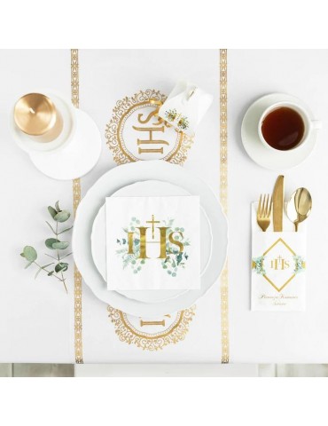 1Serwetki na Sztućce Eukaliptus 127841 Pierwsza Komunia Święta 16szt