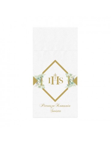 1Serwetki na Sztućce Eukaliptus 127841 Pierwsza Komunia Święta 16szt