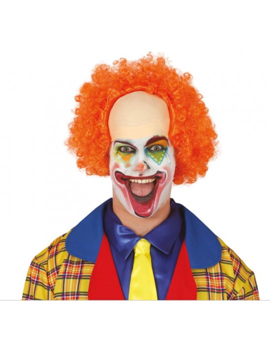 1Peruka Klauna z Łysiną 4657BZ pomarańczowa