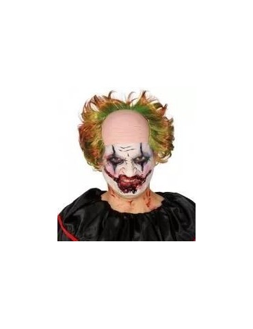 Peruka Klauna Horror z Łysiną 4391BZ Multikolor Straszny Joker Halloween