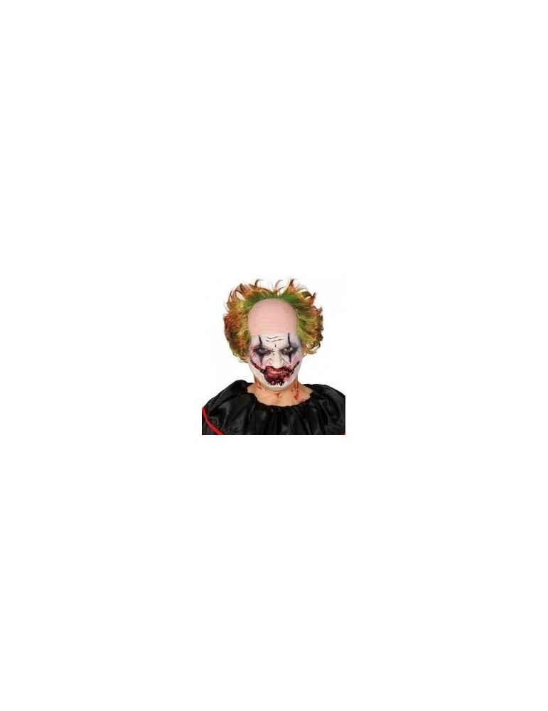 1Peruka Klauna Horror z Łysiną 4391BZ Multikolor Straszny Joker Halloween