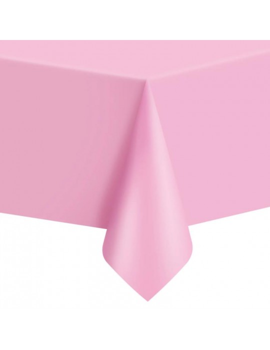 1Obrus Różowy Foliowy 510246 Plastikowy foliowy urodziny przyjęcia eventy 137 cm x 274 cm
