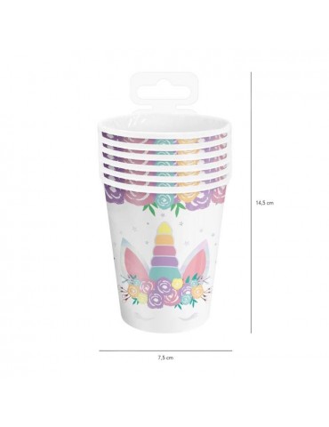 1Kubeczki jednorażec 6szt 512326 papierowy jednorazowe 220ml wieczór panieński urodziny eventy przyjęcia party