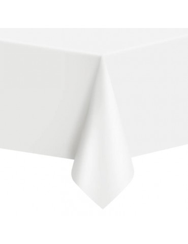 Obrus Biały Foliowy 510245 Plastikowy foliowy urodziny przyjęcia eventy 137 cm x 274 cm