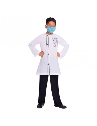1Strój Lekarz Dentysta 9904659 110/116 fartuch z maseczką kitel lekarz dziecięcy