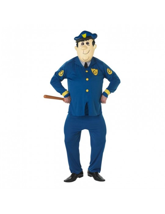 1Ad Strój Policjanta Flinston 880501 L + maska Oficer Fred Flinstonowie Hanna Barbera bajka