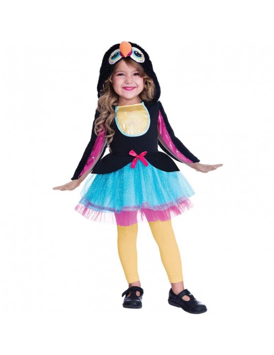 1Strój Papuga Tukan 9905034 128 sukienka kolorowa ptak