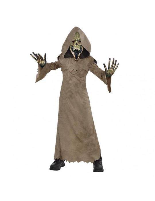 1Strój Zombie z Maską 9902097 152/158 Halloween potwór upiór z kapturem i rękawiczkami