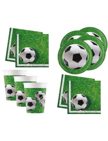 1Talerzyki Piłka nożna 23cm 8szt 93429 Football Party - Plastic Free