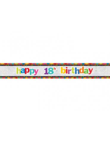 Baner Happy 18th Birthday, 12,6 x 270cm, 1szt.