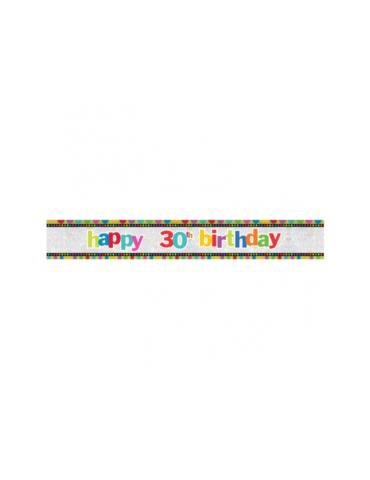 Baner Happy 30th Birthday, 12,6 x 270cm, 1szt.