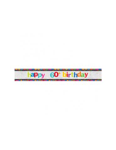 Baner Happy 60th Birthday, 12,6 x 270cm, 1szt.