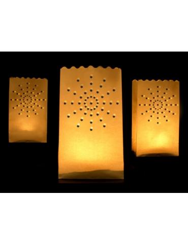 Lampiony, torebki na świece, 15 x 9 x 26 cm, 1op.