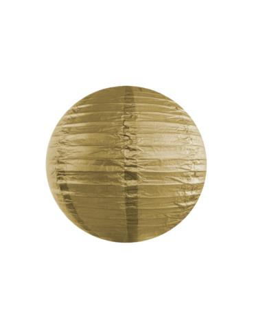 Lampion papierowy, złoty, 35cm, 1szt.