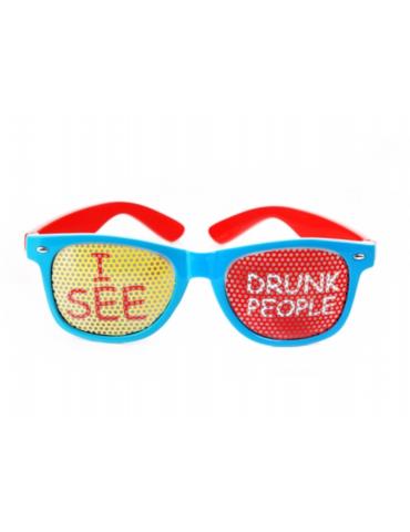 Okulary I see drunk people, turkusowy, 1 szt.