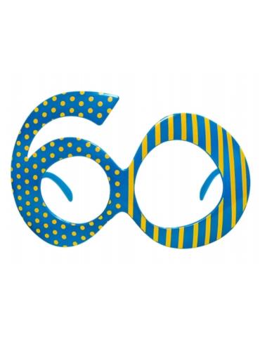 Okulary 60, niebieski, 1szt.