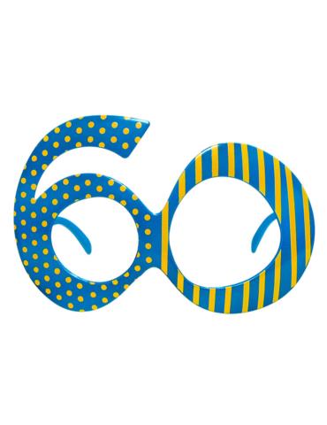 Okulary 60, niebieski, 1szt.
