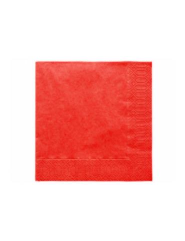 Serwetki trójwarstwowe, czerwony, 33 x 3 3cm, 1op.