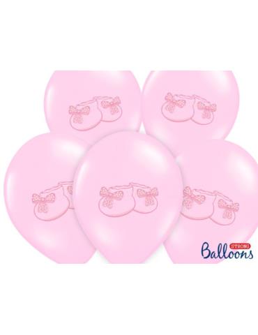 Balony 30cm, Bucik, Pastel Baby Pink, 6s zt.