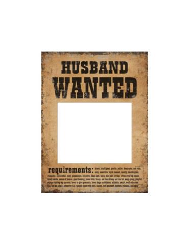 Tabliczki Husband Wanted i Wife Wanted, 1op.