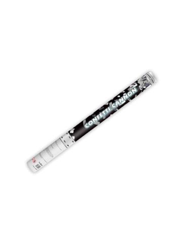 Tuba z konfetti, srebrny, 60cm, 1szt.