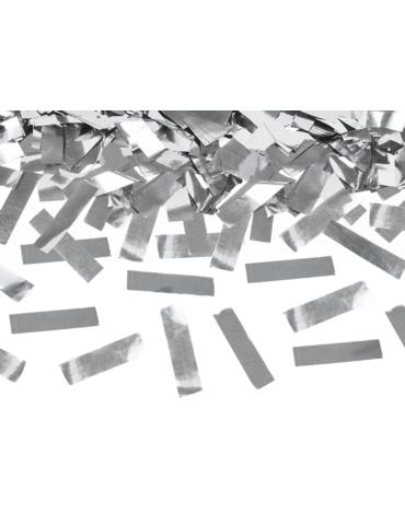 Tuba z konfetti, srebrny, 60cm, 1szt.