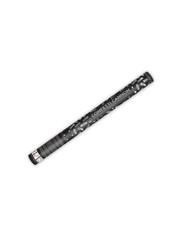 Tuba z konfetti, srebrny, 60cm, 1szt.