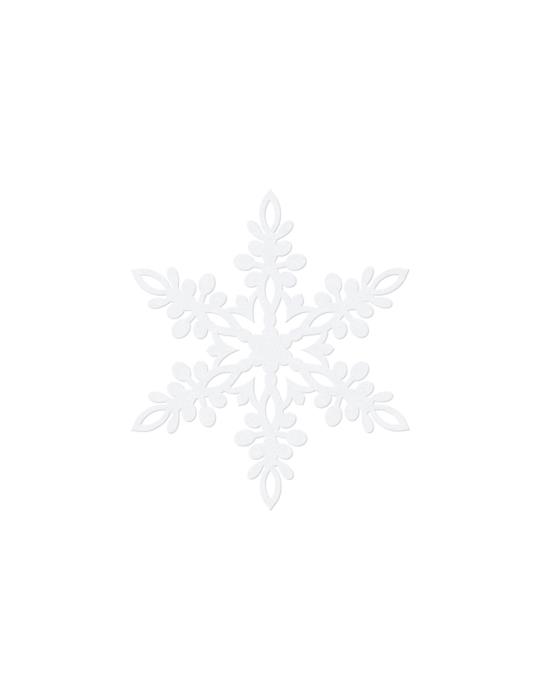 Dekoracje papierowe Śnieżynka, biały, 11 cm, 1op.