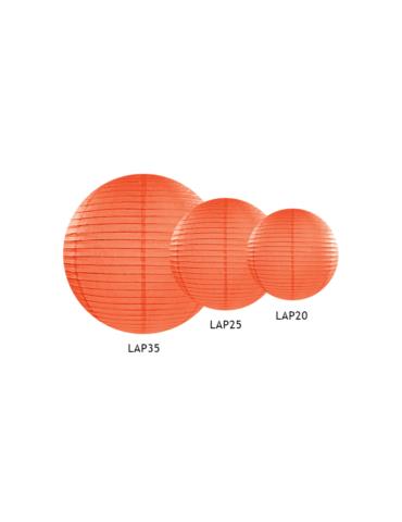 Lampion papierowy, pomarańczowy, 25cm, 1 szt.
