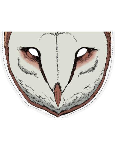 Maska Sowa Płomykówka 22 x 23cm, 1szt.