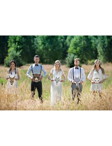 Maska Sowa Płomykówka 22 x 23cm, 1szt.