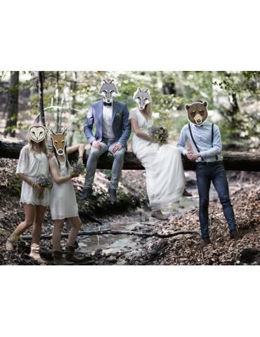 Maska Sowa Płomykówka 22 x 23cm, 1szt.